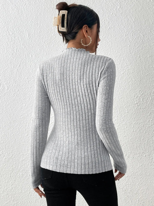 Elegant Knit Long Sleeve Women’s Top