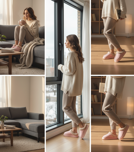 Comfortable and luxurious slippers, a soft touch that wraps your feet