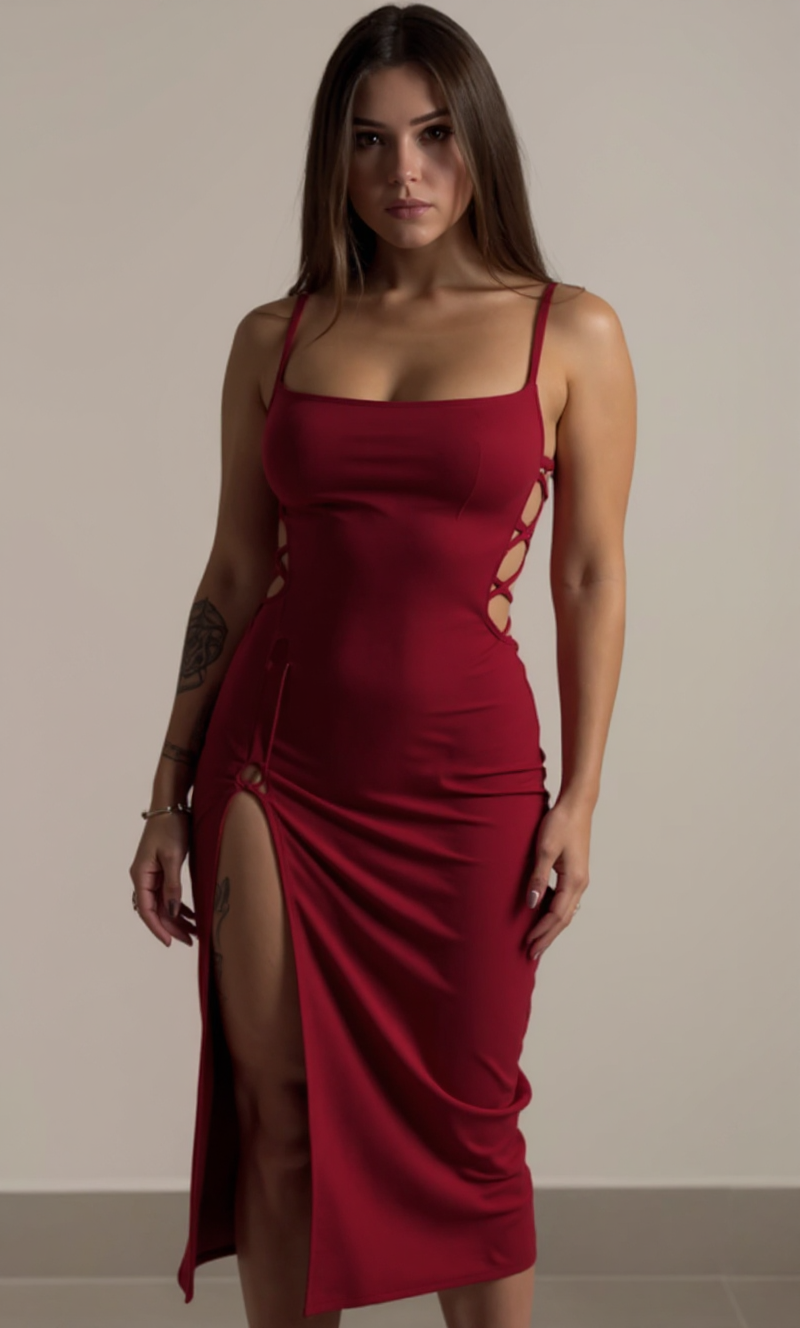 Explosive Summer Elegance – The Ultimate Body-Hugging Power Dress